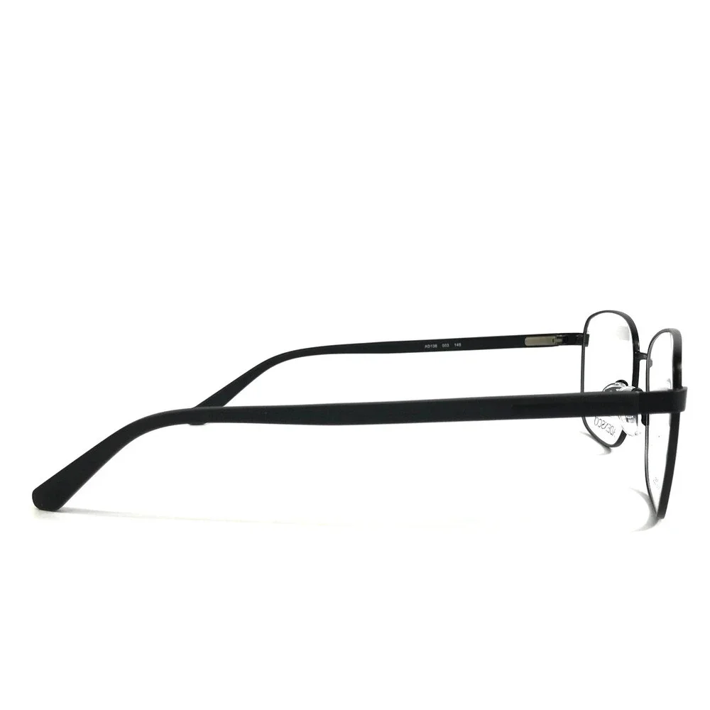 Adensco Eyeglasses Frames AD138 003 Black Square Wire Rim 55-16-145